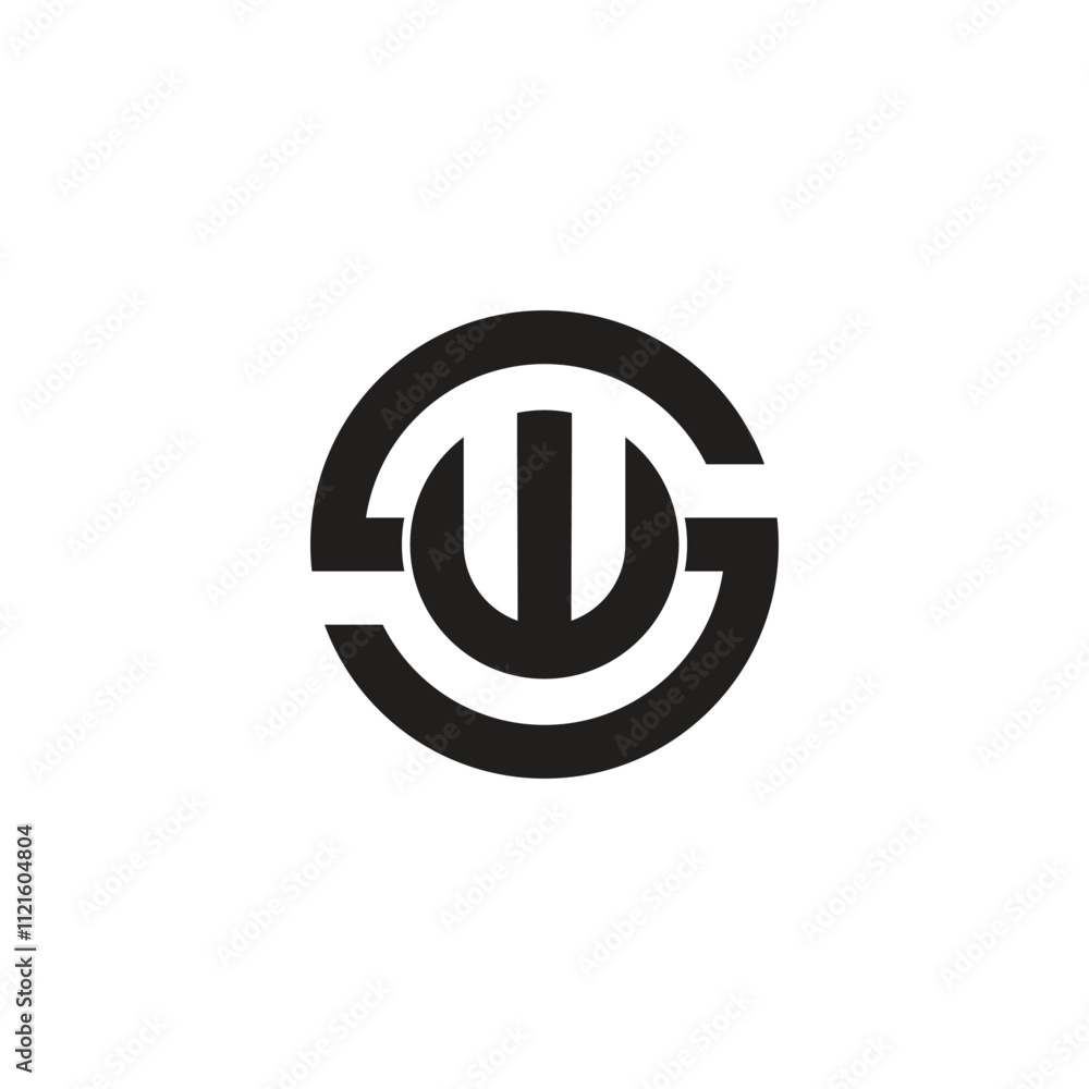 letter sw simple monogram geometric line round logo vector letter sw simple monogram geometric line round logo vector