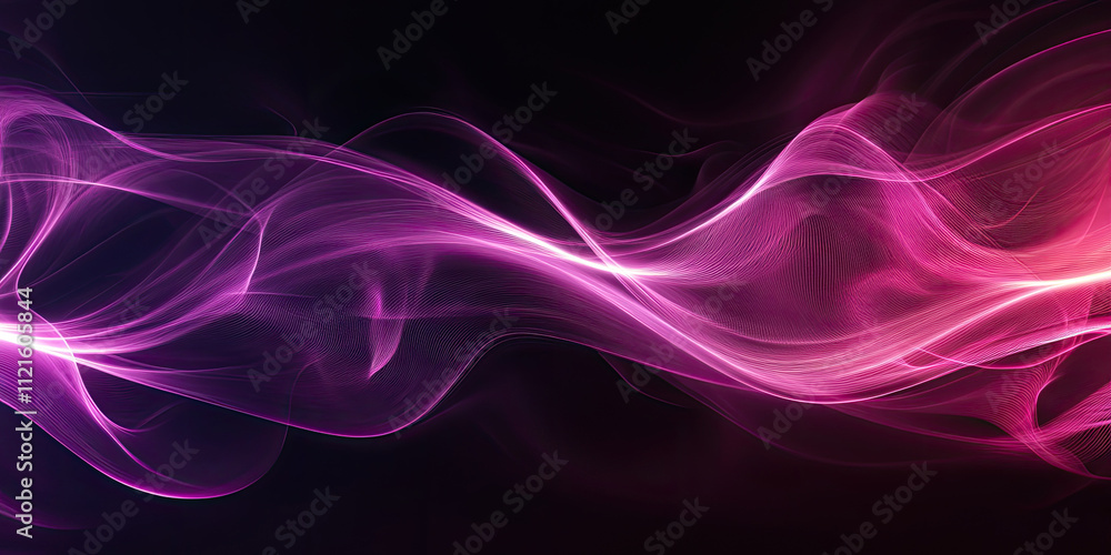 Smooth flowing neon wave abstract digital glowing lines background, vibrant neon waves of light undulating across the surface Smooth flowing neon wave abstract digital glowing lines background, vibrant neon waves of light undulating across the surface