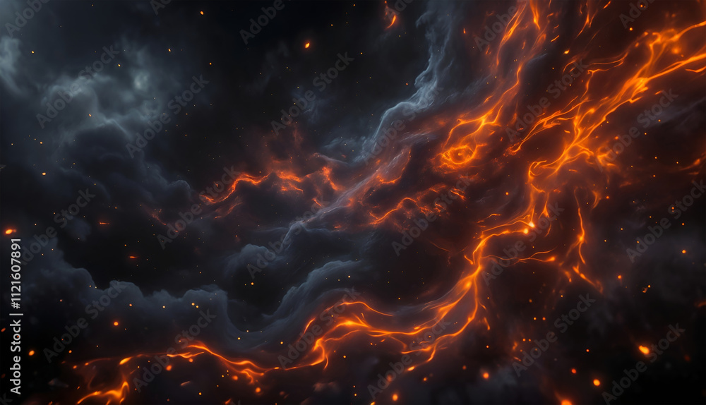 Abstract Background Smoke and Fire Art Abstract Background Smoke and Fire Art