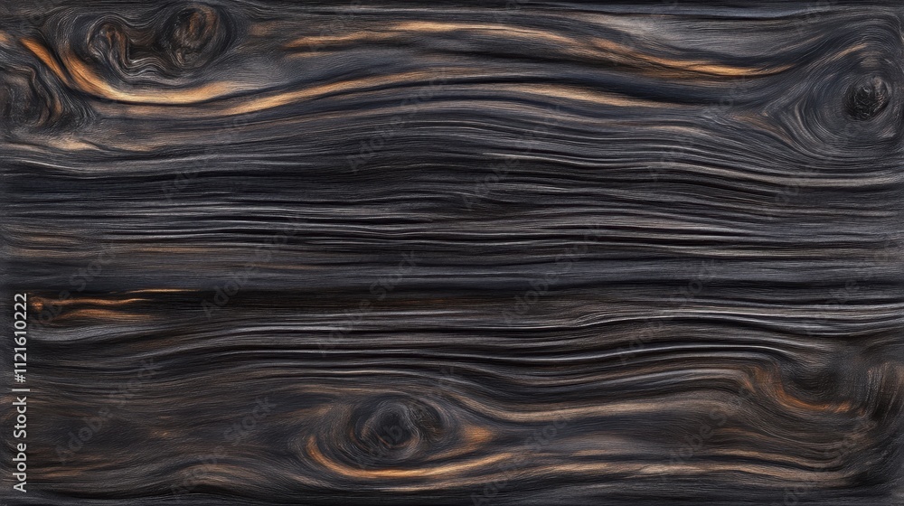 Elegant ebony wood surface with natural grain texture, ideal for design projects with copy space Elegant ebony wood surface with natural grain texture, ideal for design projects with copy space