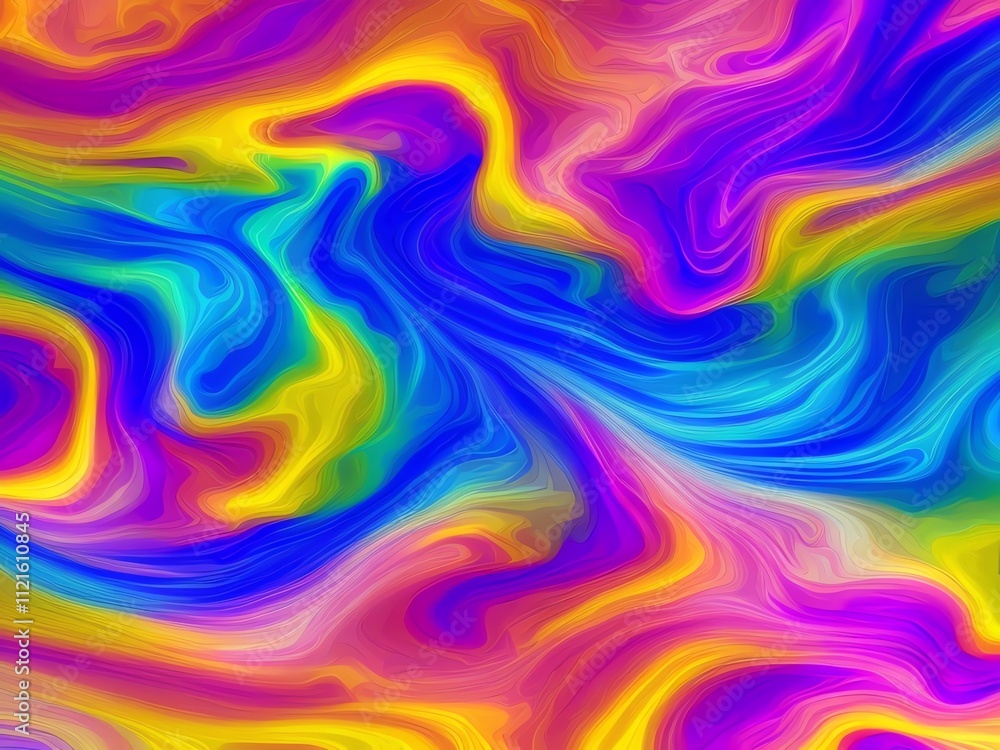 An abstract illustration of flowing vibrant shapes An abstract illustration of flowing vibrant shapes
