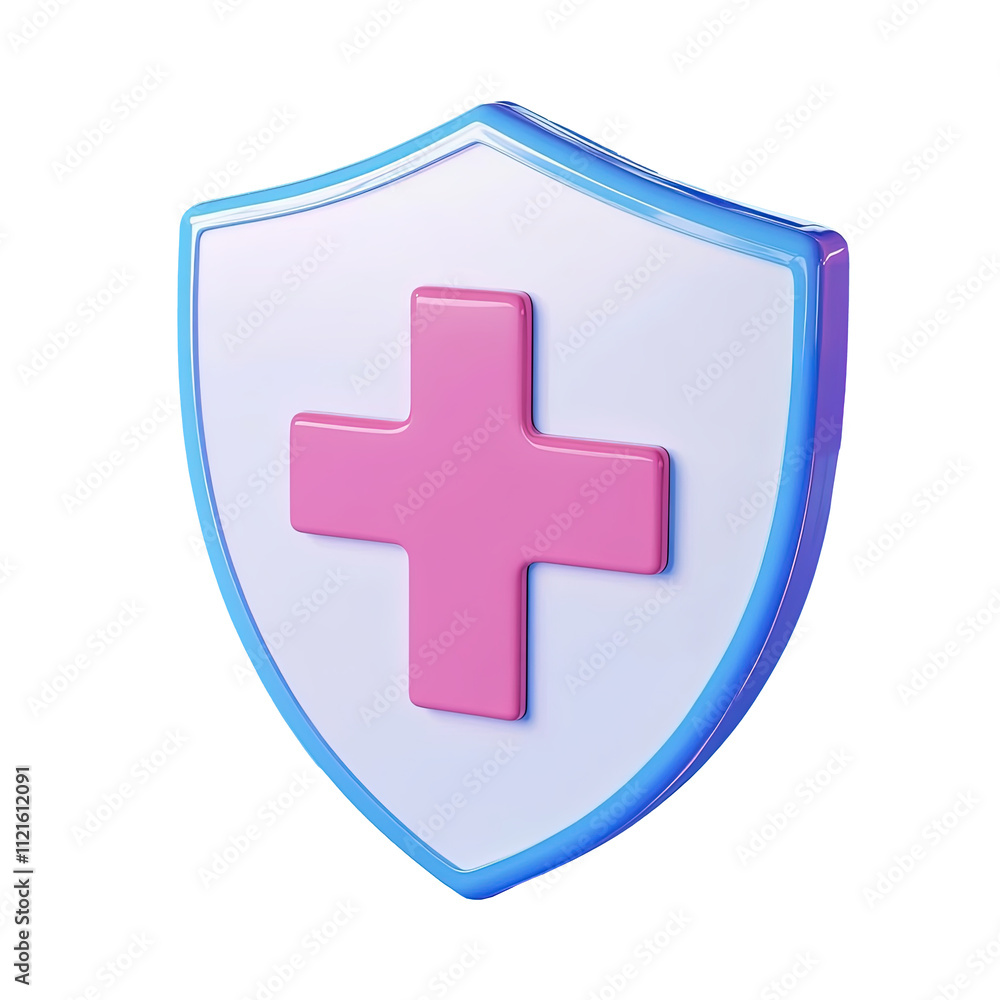 shield first aid cross 3d render icon isolated on transparent background cutout shield first aid cross 3d render icon isolated on transparent background cutout