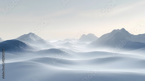 Wallpaper Mural 3d graphic of wispy vapors in a scenic atmospheric scenario. Nimbus. Illustration Torontodigital.ca