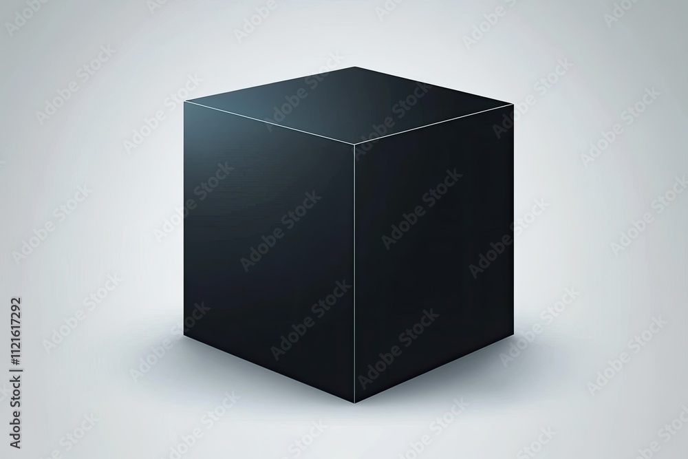 Clear Pixel Image of Black D Cube,Vector Illustration, High Detail, 8K Clear Pixel Image of Black D Cube,Vector Illustration, High Detail, 8K