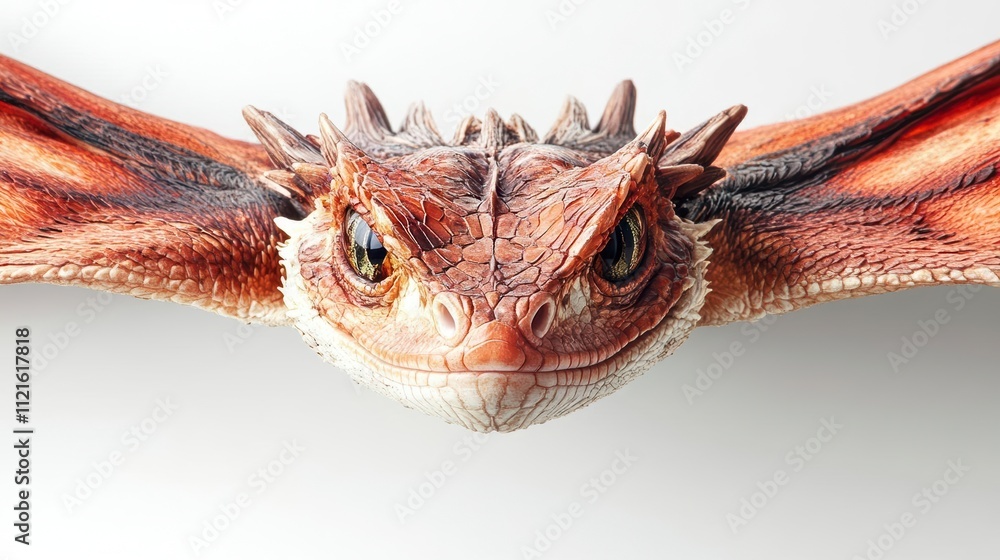 Close-up of a mythical winged lizard creature Close-up of a mythical winged lizard creature