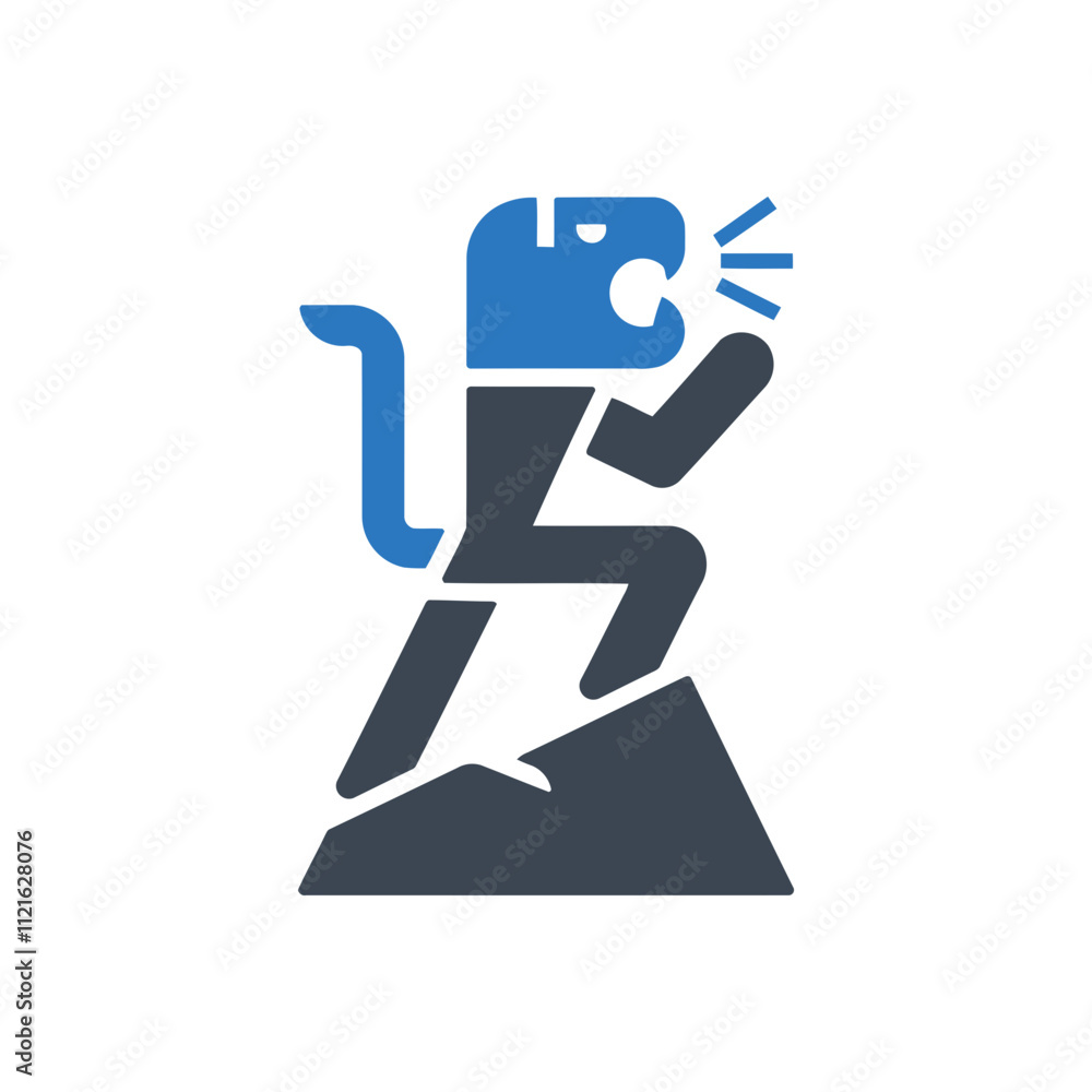 Mountain Lion Warning Icon Mountain Lion Warning Icon