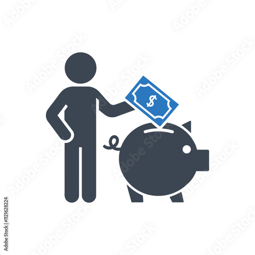 Money Saving Bank Icon