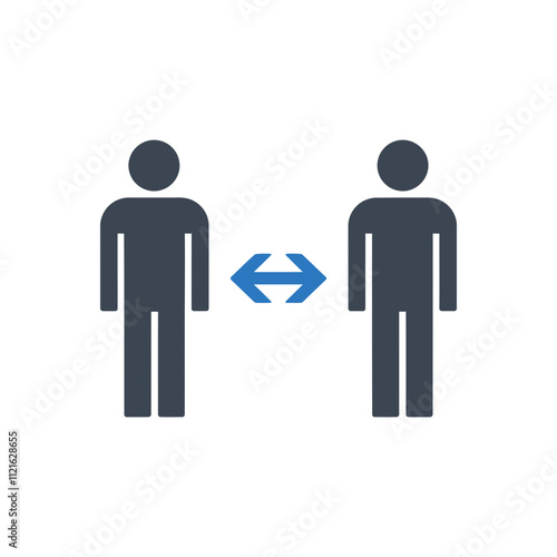 Social Distance Space Icon