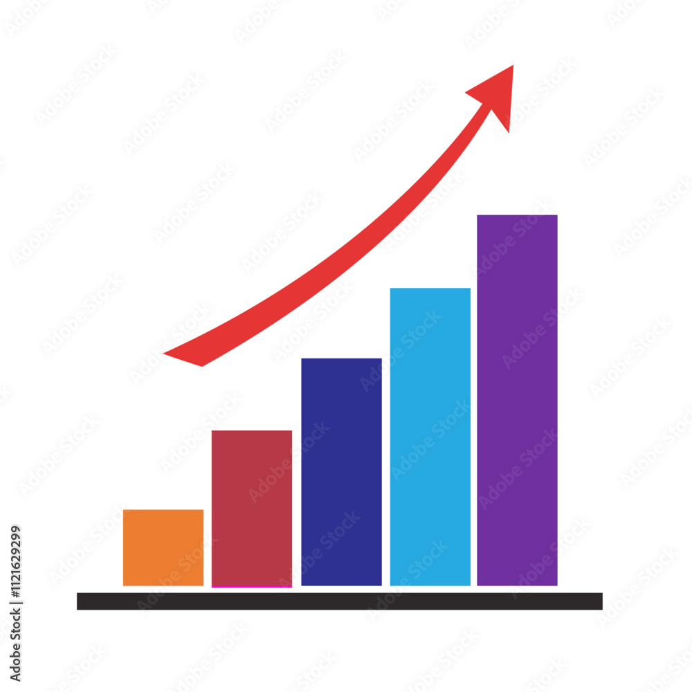 Business graph with up arrow, Graph Up Chart Business graph with up arrow, Graph Up Chart