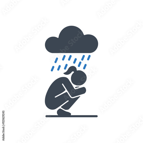 Rain Sadness Icon
