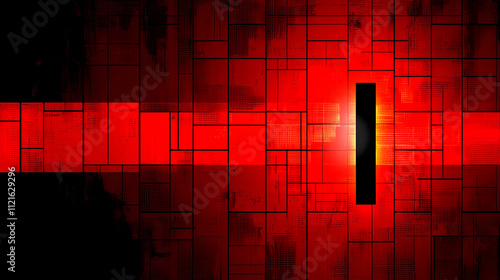 Abstract red geometric background design.