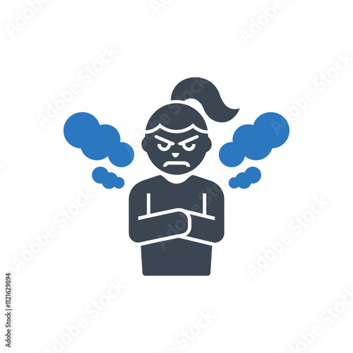 Angry expression icon