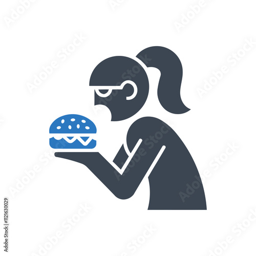 Burger enjoyment icon