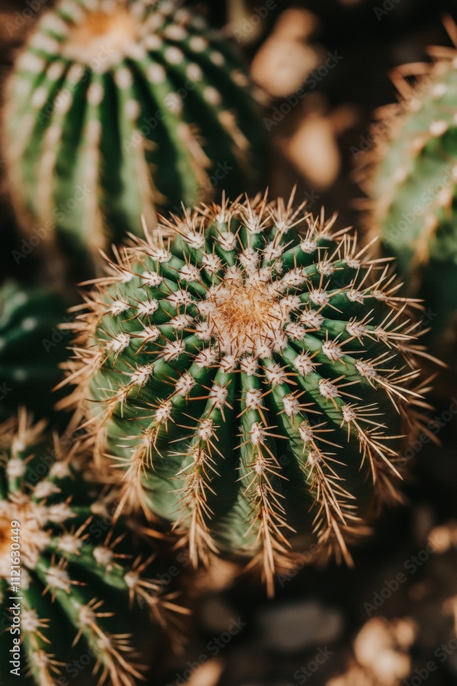 Close-Up of Vibrant Green Cactus with Sharp Spines and Unique Patterns, Perfect for Nature Lovers and Desert-Themed Decor Close-Up of Vibrant Green Cactus with Sharp Spines and Unique Patterns, Perfect for Nature Lovers and Desert-Themed Decor