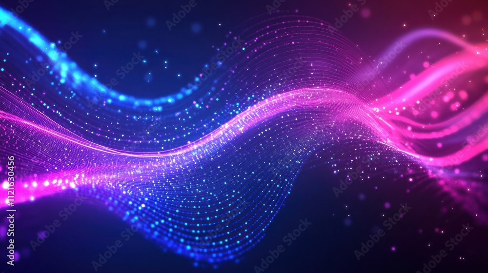 Fototapeta premium Abstract Purple and Blue Light Waves