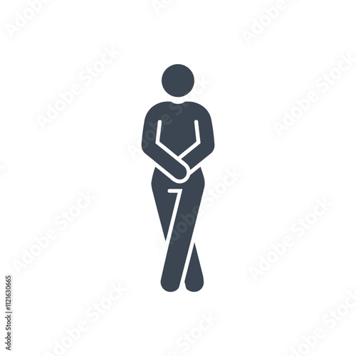 Standing Nervous Posture Icon