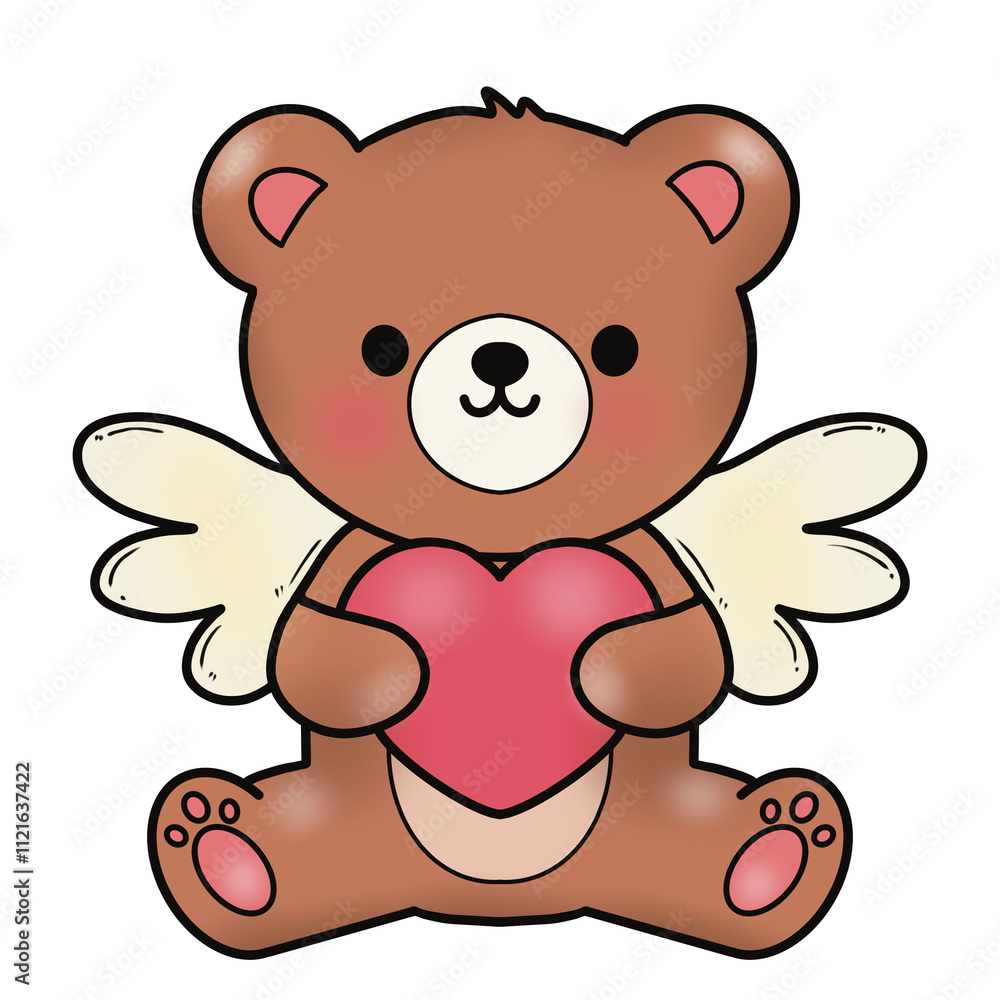 Fototapeta premium Valentine’s Day clipart cute