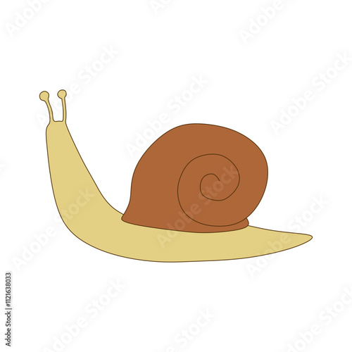 funny snail cartoon vector