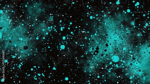 Turquoise and Black Grunge Texture Background