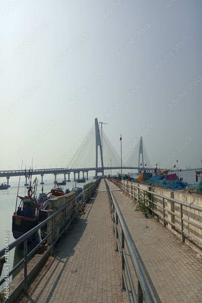 Signature bridge, Bet Dwarka, India Signature bridge, Bet Dwarka, India