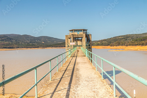 View of the dam on the river. Beni Metir, Jendouba, Tunisia photo