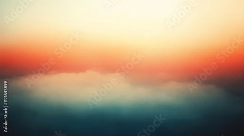 Soft Watercolor Sky with Orange and Blue Hues