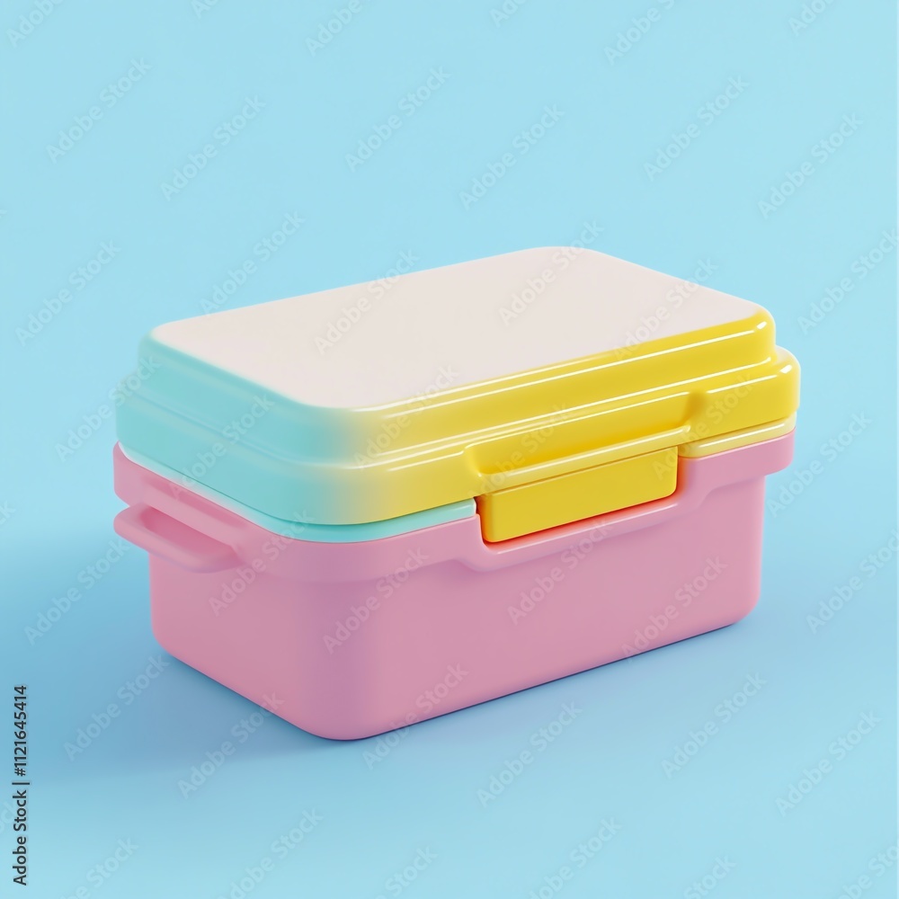 3D Meal Container Icon: Functional for Meal Prep illustration 3D Meal Container Icon: Functional for Meal Prep illustration