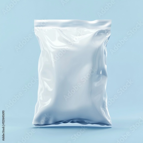 3D Frozen Food Bag Icon: Versatile Neutral Design illustration