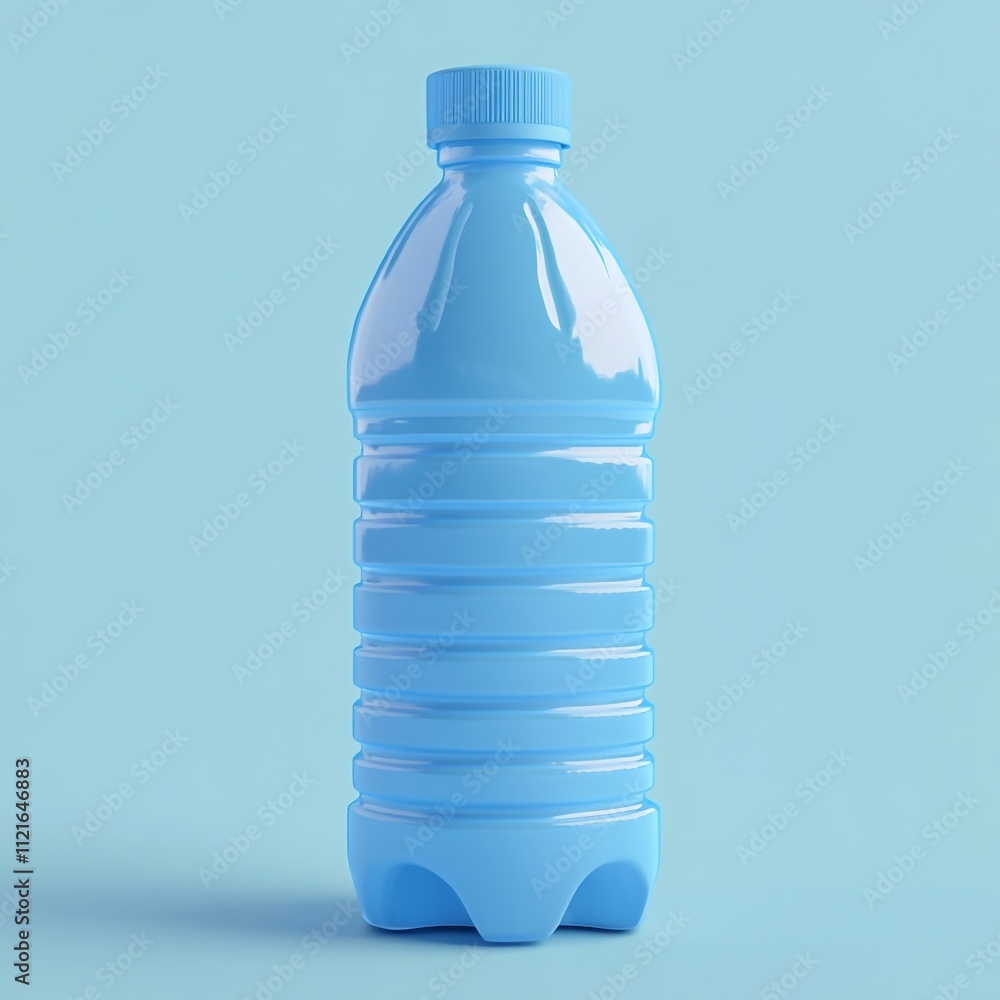 3D Water Bottle Icon: Clear and Unmarked Design illustration 3D Water Bottle Icon: Clear and Unmarked Design illustration