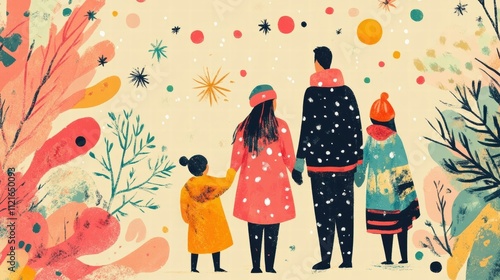 Wallpaper Mural Family Winter Wonderland Walk Torontodigital.ca