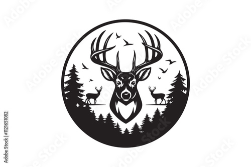 Wilderness Majesty  Deer in the Forest VECTOR