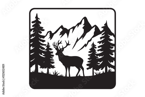 Wilderness Majesty  Deer in the Forest VECTOR