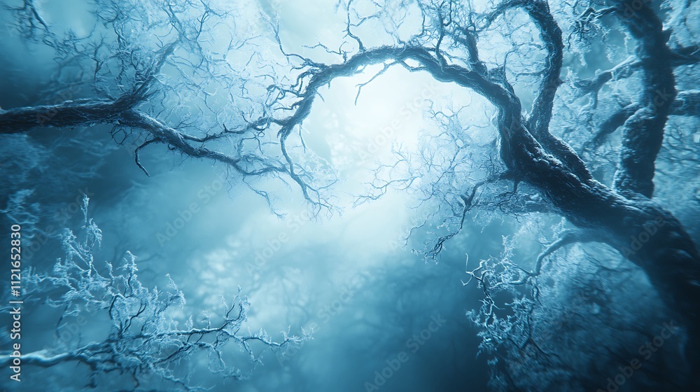 Naklejka premium Nature photography enchanted woods and mysterious forest light
