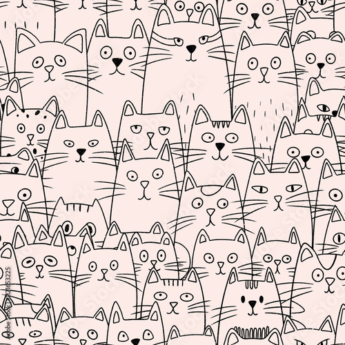 pattern with cats