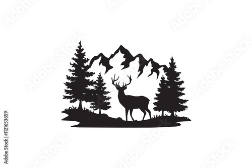 Wilderness Majesty  Deer in the Forest VECTOR