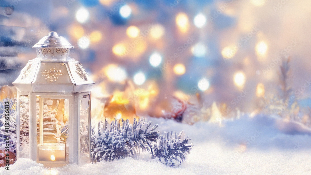 artistic style of a beautiful snow-covered Christmas Eve environment artistic style of a beautiful snow-covered Christmas Eve environment