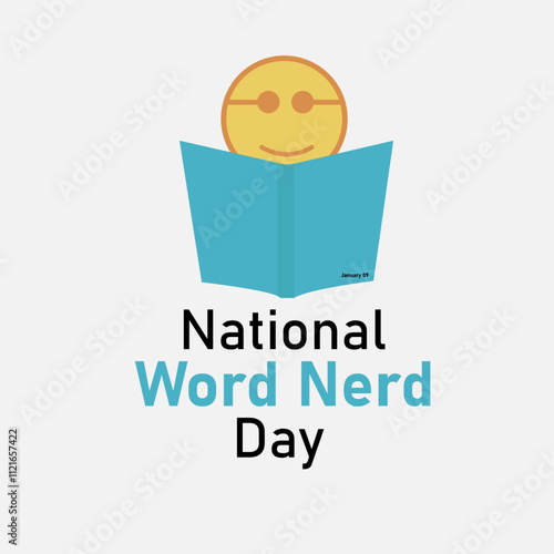 vector graphic of National Word Nerd Day good for national National Word Nerd Day celebration. flat design. flyer design.flat illustration.