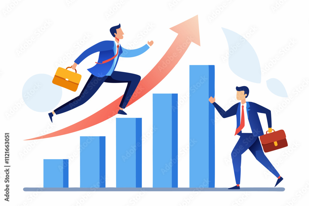 Business Growth and Success Illustrating Progress with Graphs Business Growth and Success Illustrating Progress with Graphs