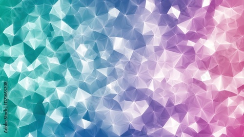 Pastel Polygon Background with Glowing Outlines photo