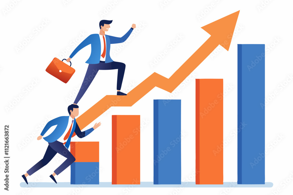 Business Growth and Success Illustrating Progress with Graphs Business Growth and Success Illustrating Progress with Graphs