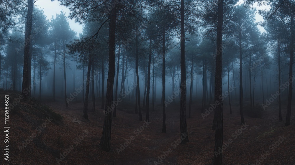 Fototapeta premium Mysterious Foggy Forest