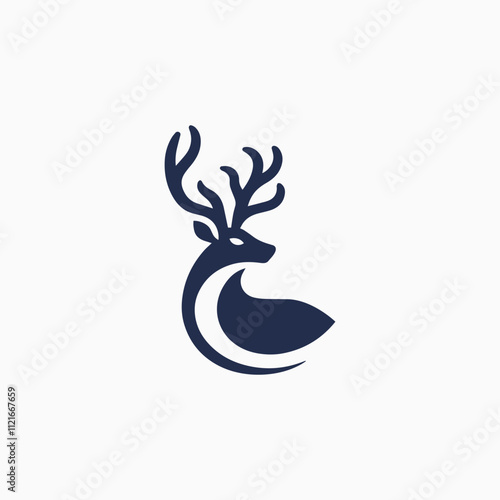 Elegant deer logo for sale.