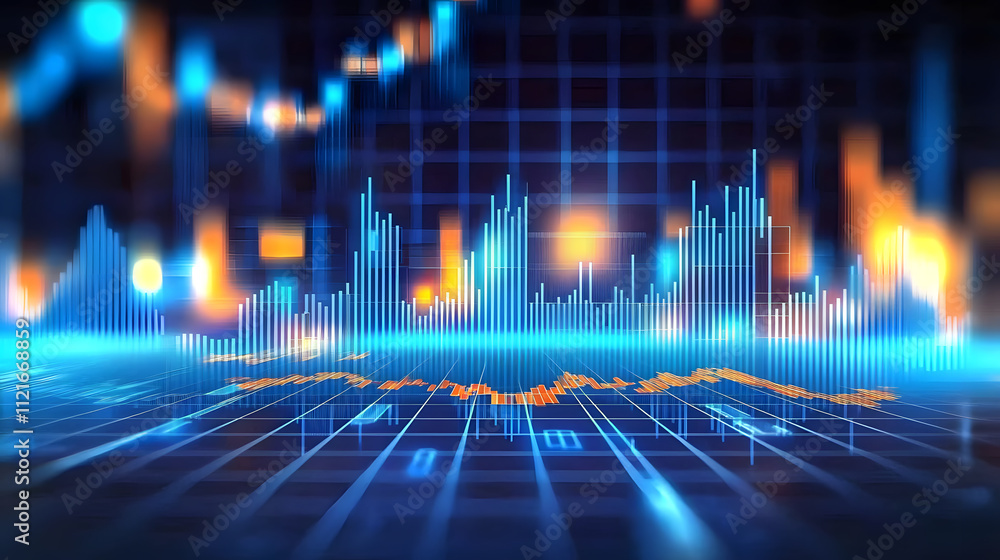 Abstract digital financial data visualization Abstract digital financial data visualization