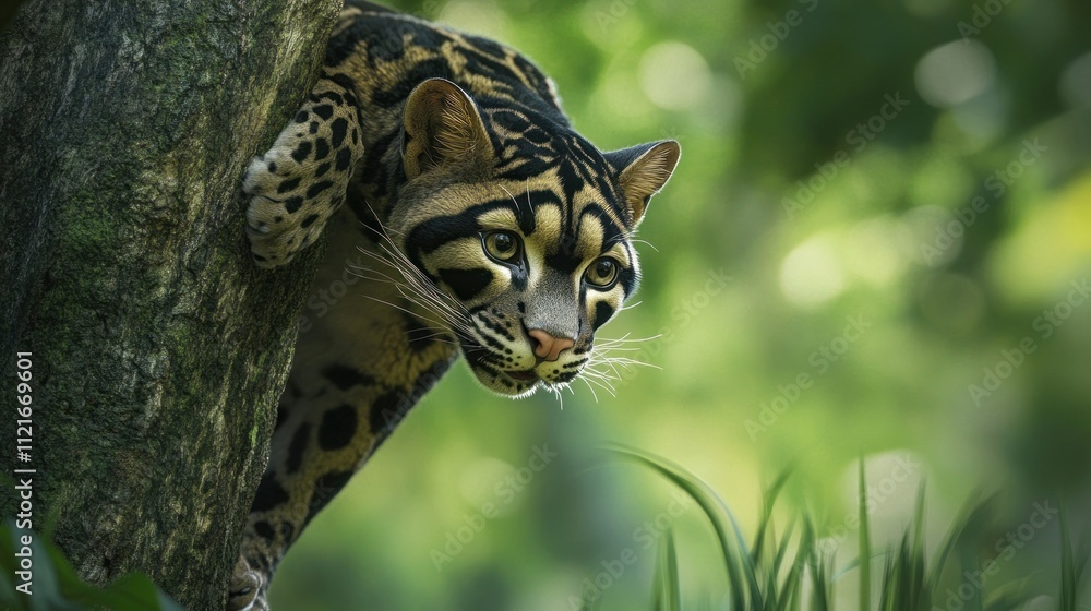 Fototapeta premium Clouded Leopard in the Forest