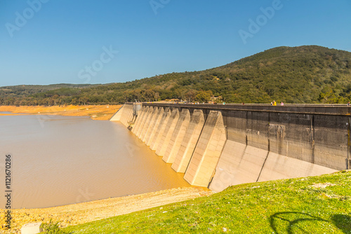 View of the dam on the river. Beni Metir, Jendouba, Tunisia photo