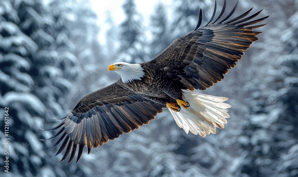 Majestic Bald Eagle in Flight Majestic Bald Eagle in Flight
