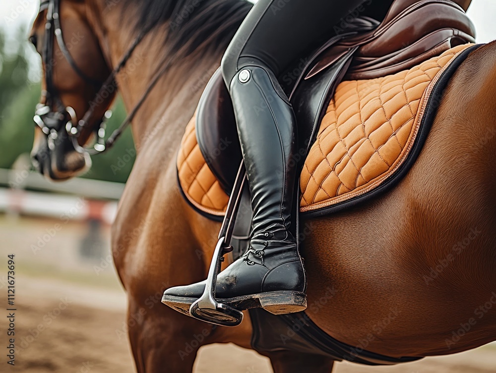 Close-up of Horse and Rider