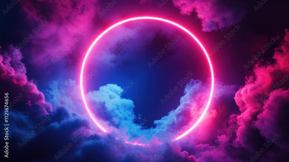Neon Circle in a Sky Neon Circle in a Sky