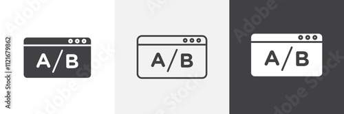 A B test icon vector set for ui designs