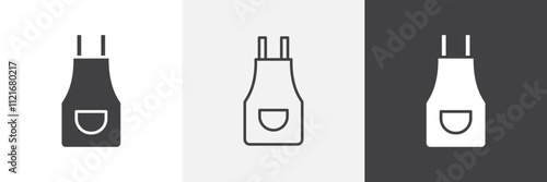 Apron icon vector set for ui designs